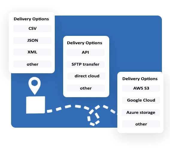 Data delivery options illustration